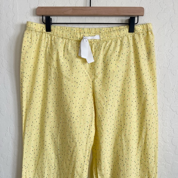 Anthropologie E by Eloise 100% Cotton Yellow Droplet Printed Pajama Pants Medium - Picture 2 of 6